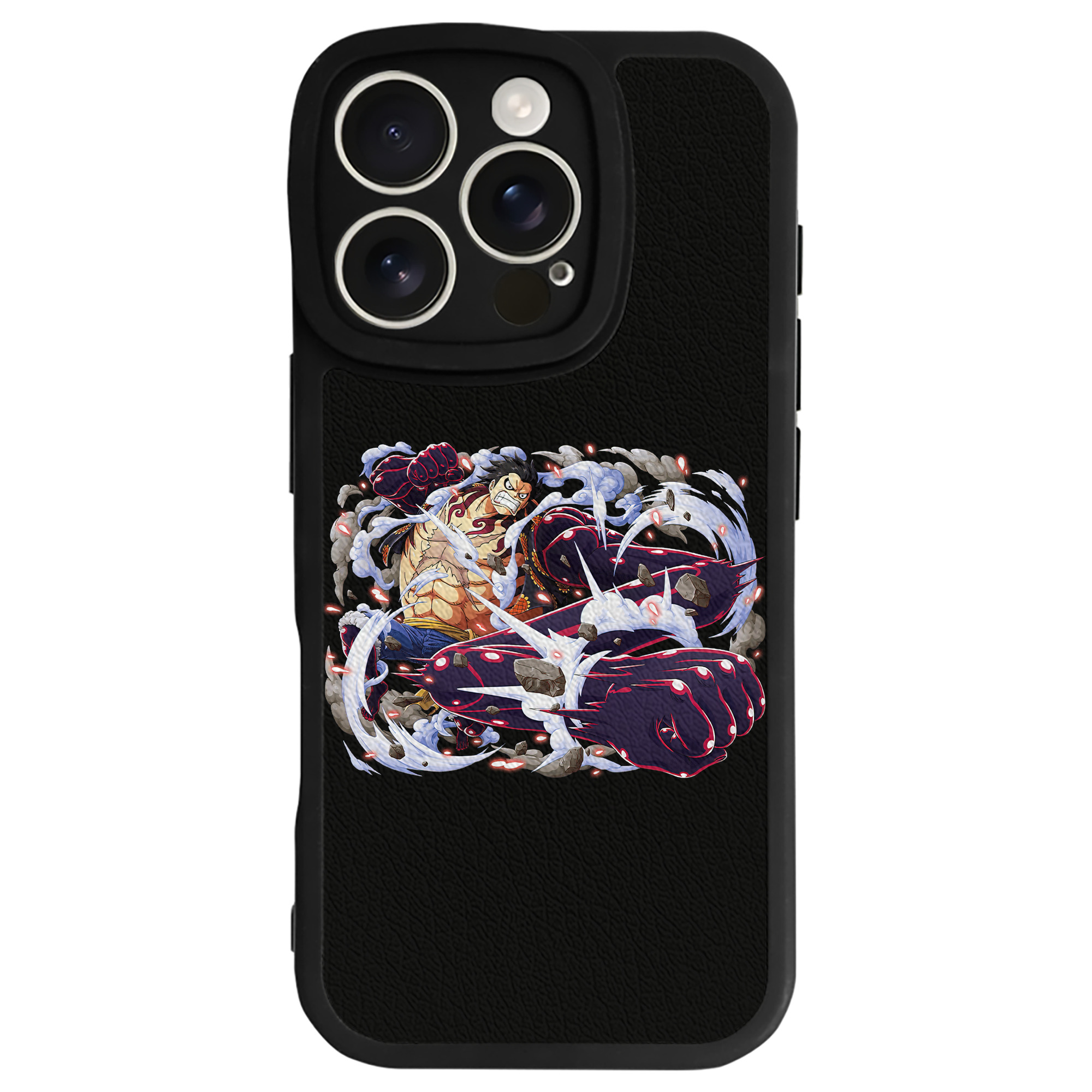 （画像用） ワンピース モンキー・D・ルフィ ONE PIECE Monkey D. Luffy 【iPhone 16シリーズ対応】シリコンスマホケース（レザー調） 材質：シリコン